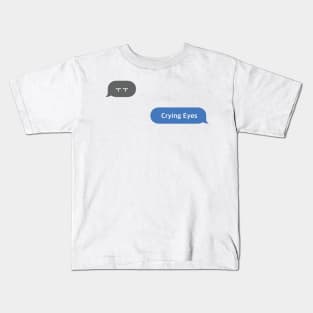 Korean Slang Chat Word ㅜㅜ Meanings - Crying Eyes Kids T-Shirt